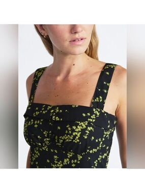 Scoop Womens Foldover Square Neck Midi